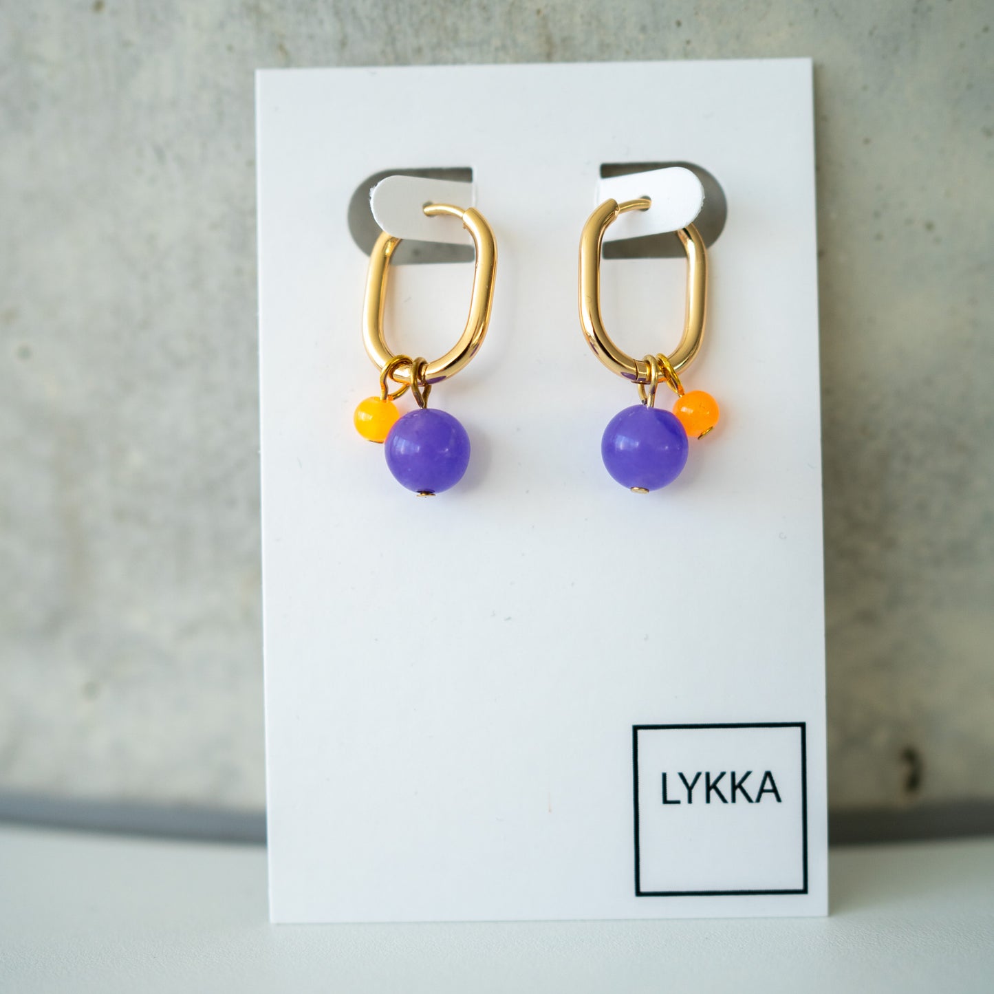 LYKKA Ohrringe "oval bubbles" gold|silber | verschied. Farben