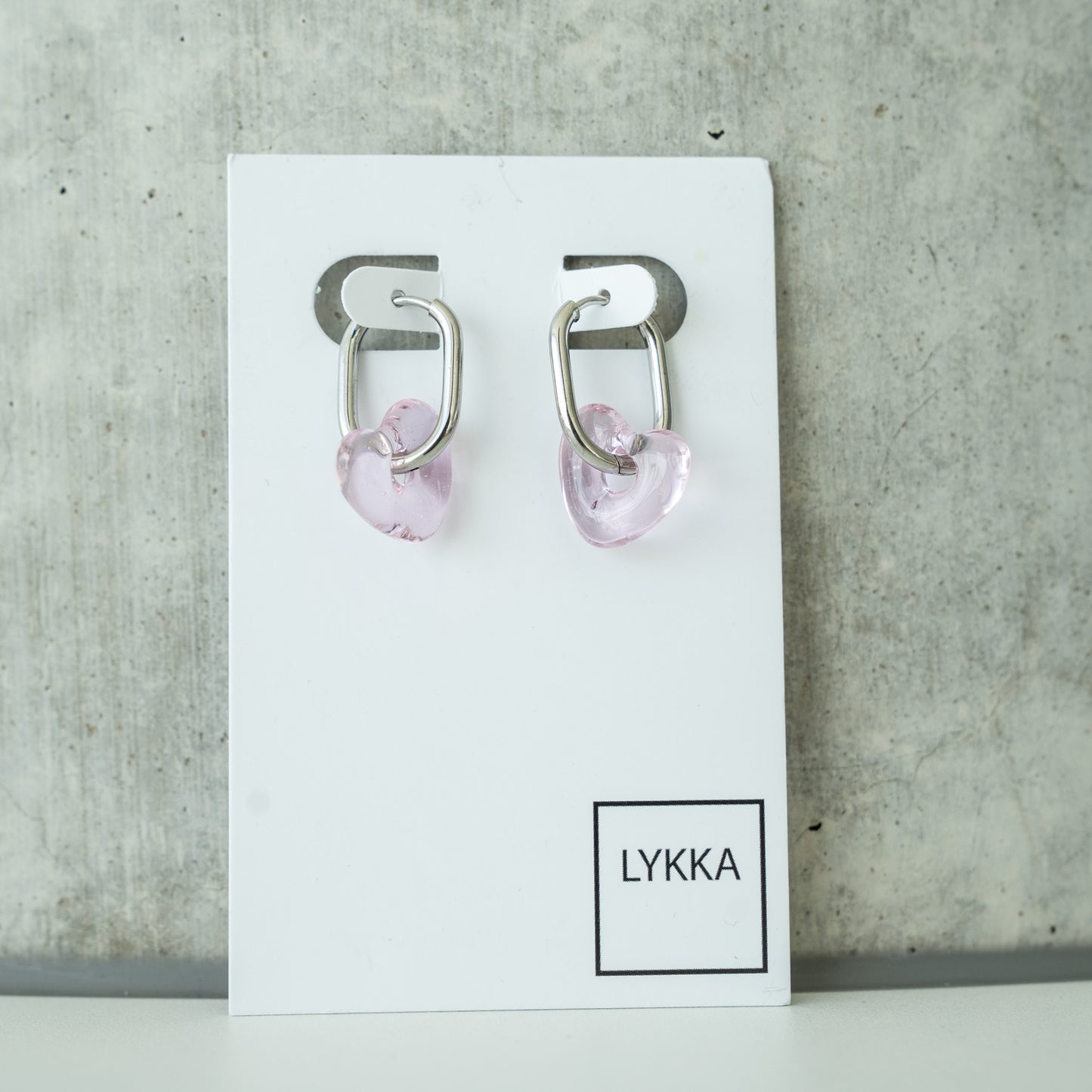 LYKKA Ohrringe "oval hearts" gold|silber | verschied. Farben