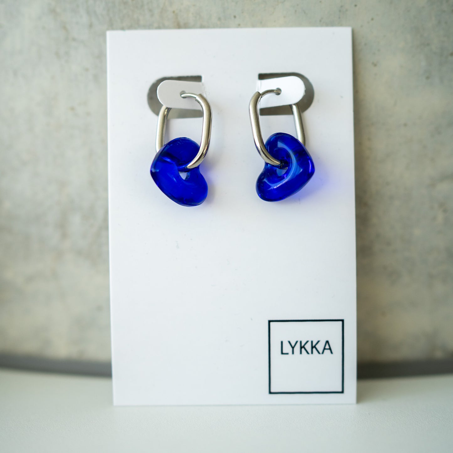 LYKKA Ohrringe "oval hearts" gold|silber | verschied. Farben