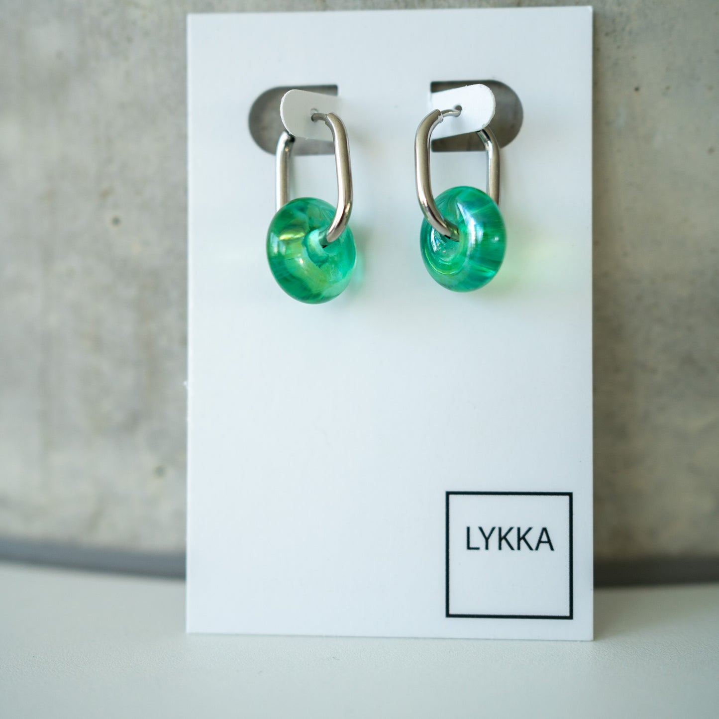 LYKKA Ohrringe "oval donut glass"  | versch. Farben