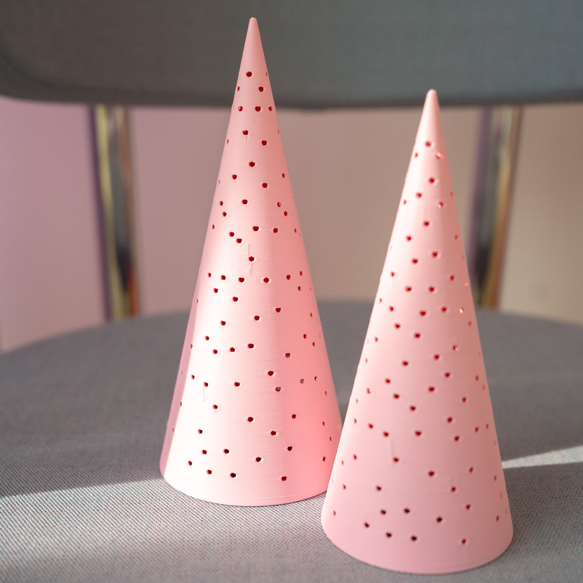 Lichtkegel, 3D Druck, 2er-Set | versch. Farben