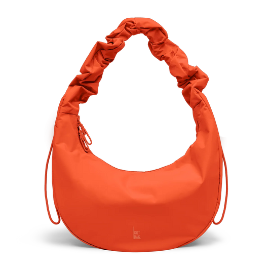 MOON BAG RUFFLE, hot coral