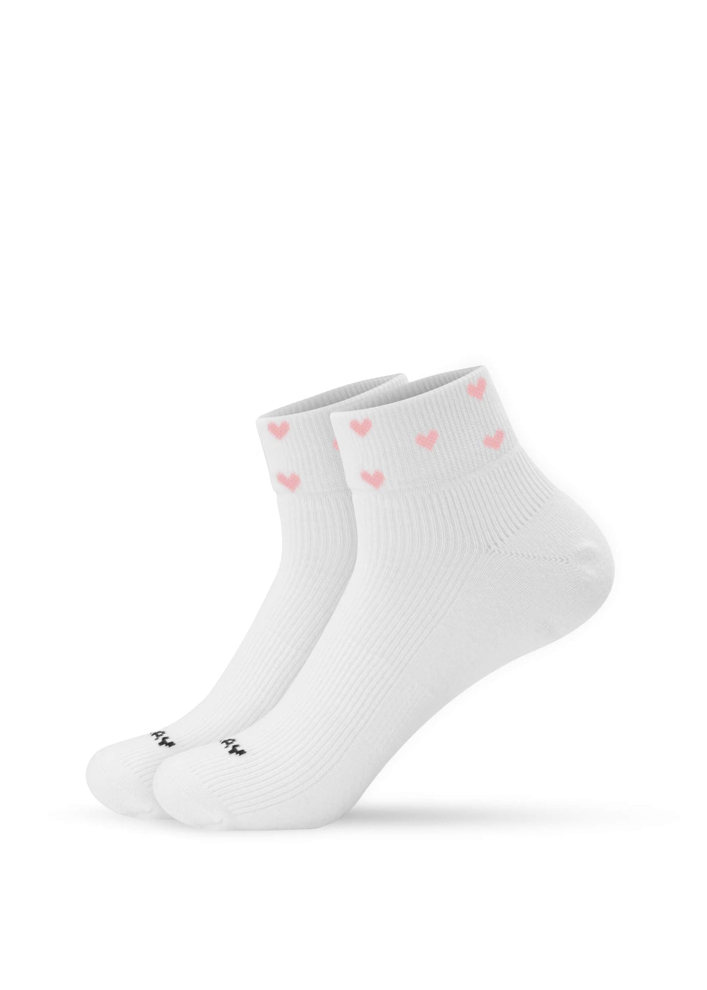 Pink Hearts | Sneaker Socken High