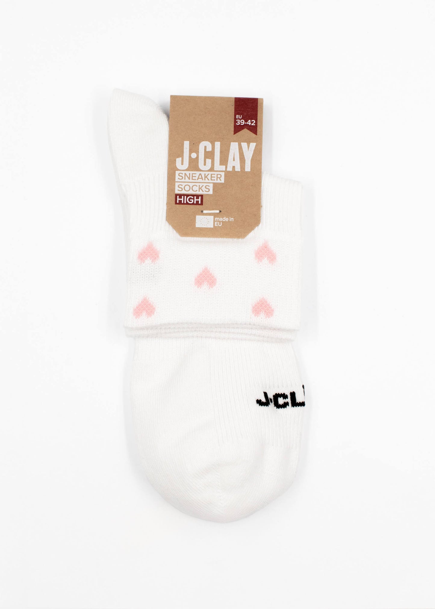 Pink Hearts | Sneaker Socken High