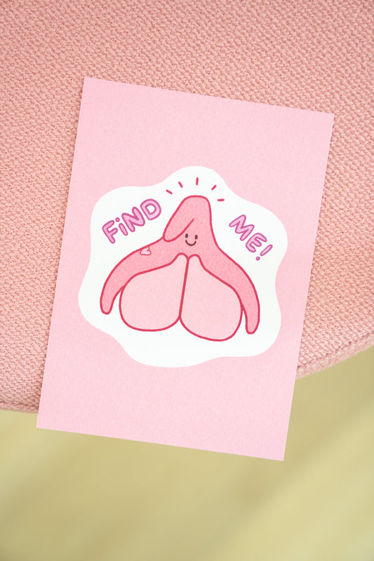 Find me! Clitoris | Postkarte | versch. Varianten