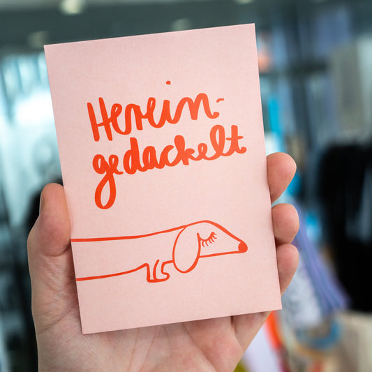 Hereingedackelt | Postkarte