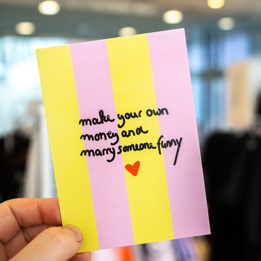 Make your own money | Postkarte