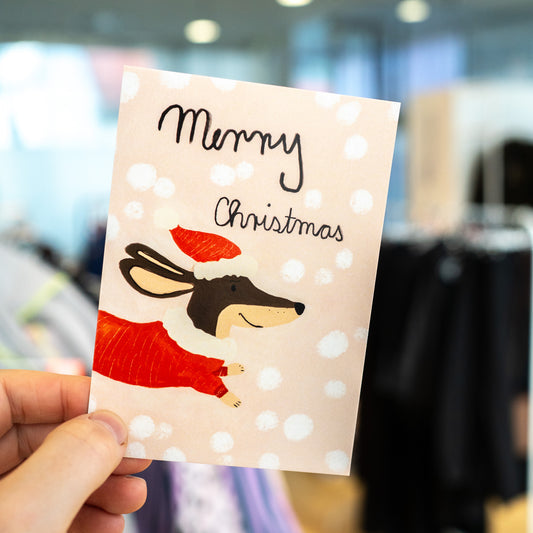 Merry Christmas Dackel | Postkarte