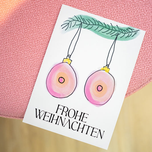 Frohe Weihnachten Boobies | Postkarte