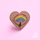 Emaille Pin | Happy Pride Vulva | braun