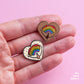 Emaille Pin | Happy Pride Vulva | braun