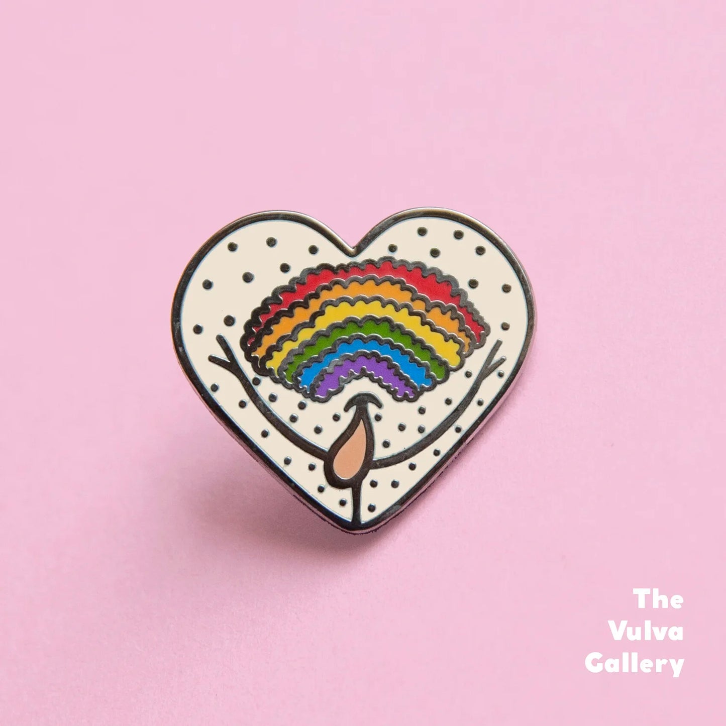 Emaille Pin | Happy Pride Vulva | rosa