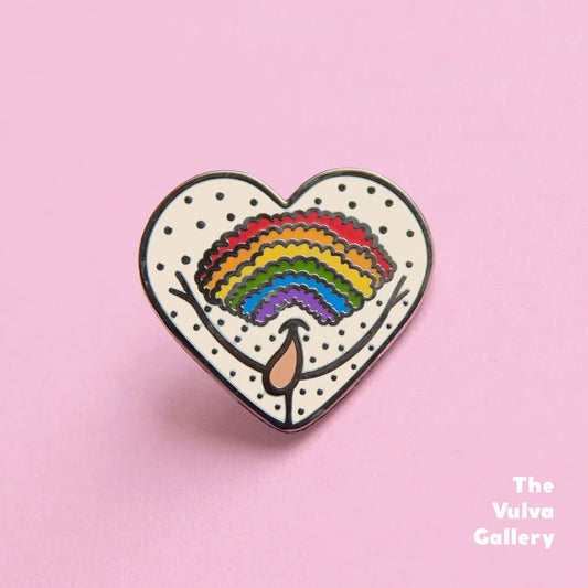 Emaille Pin | Happy Pride Vulva | rosa