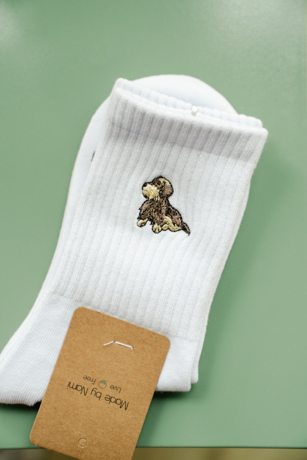 Socken "Langhaardackel" hell