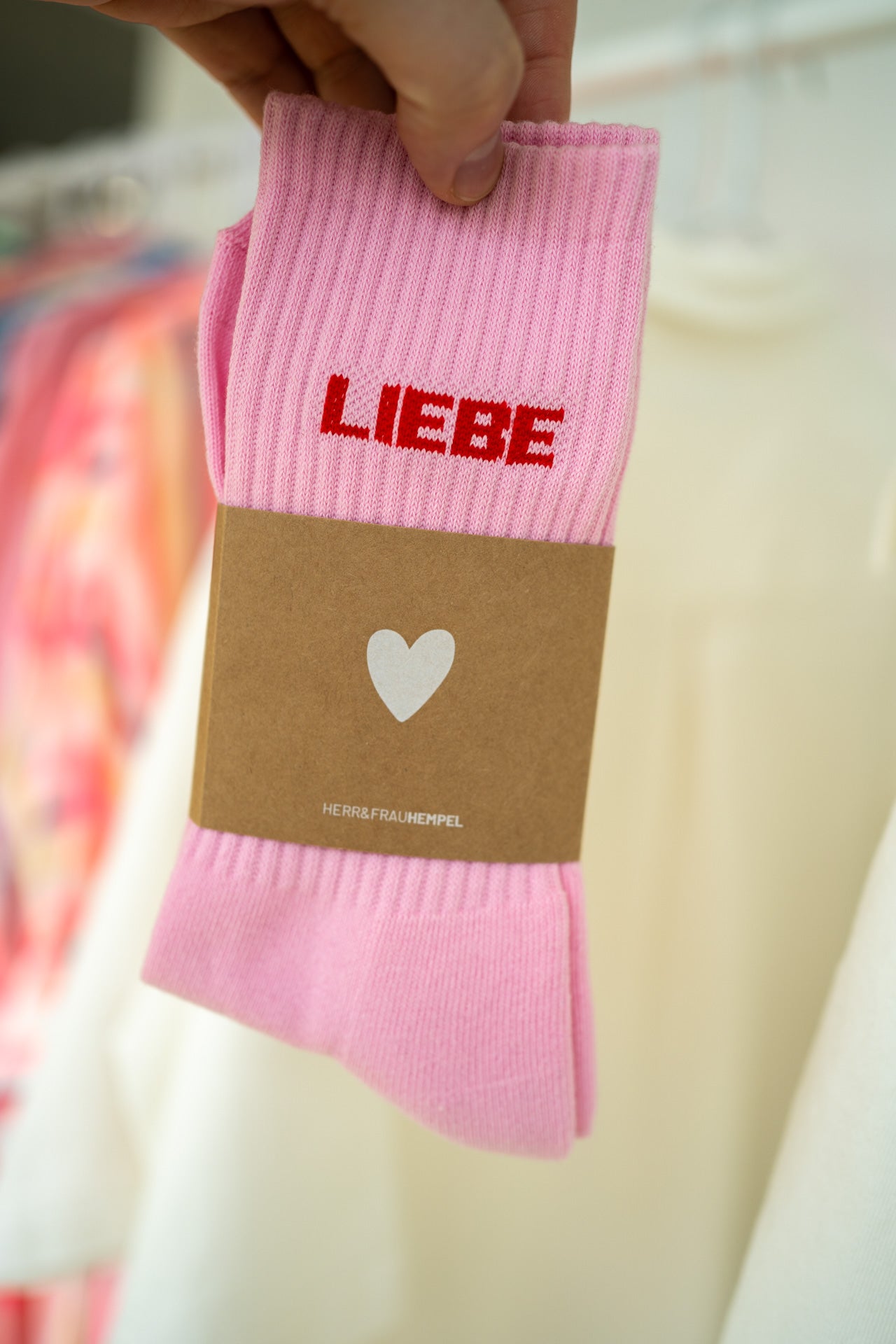 LIEBE rosa rot | Tennissocken
