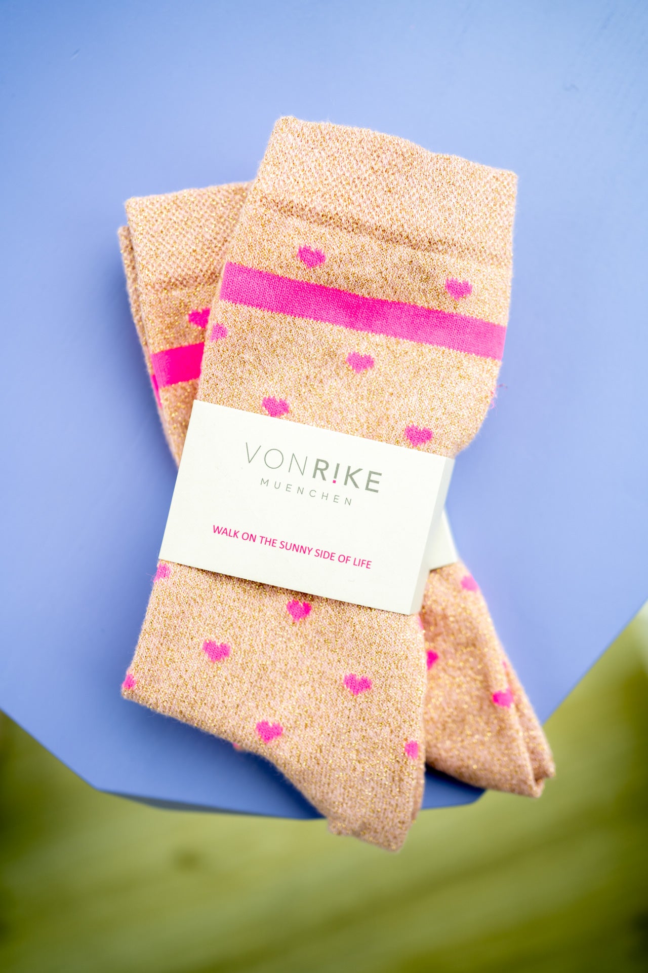 Glitzer Socken | neon hearts