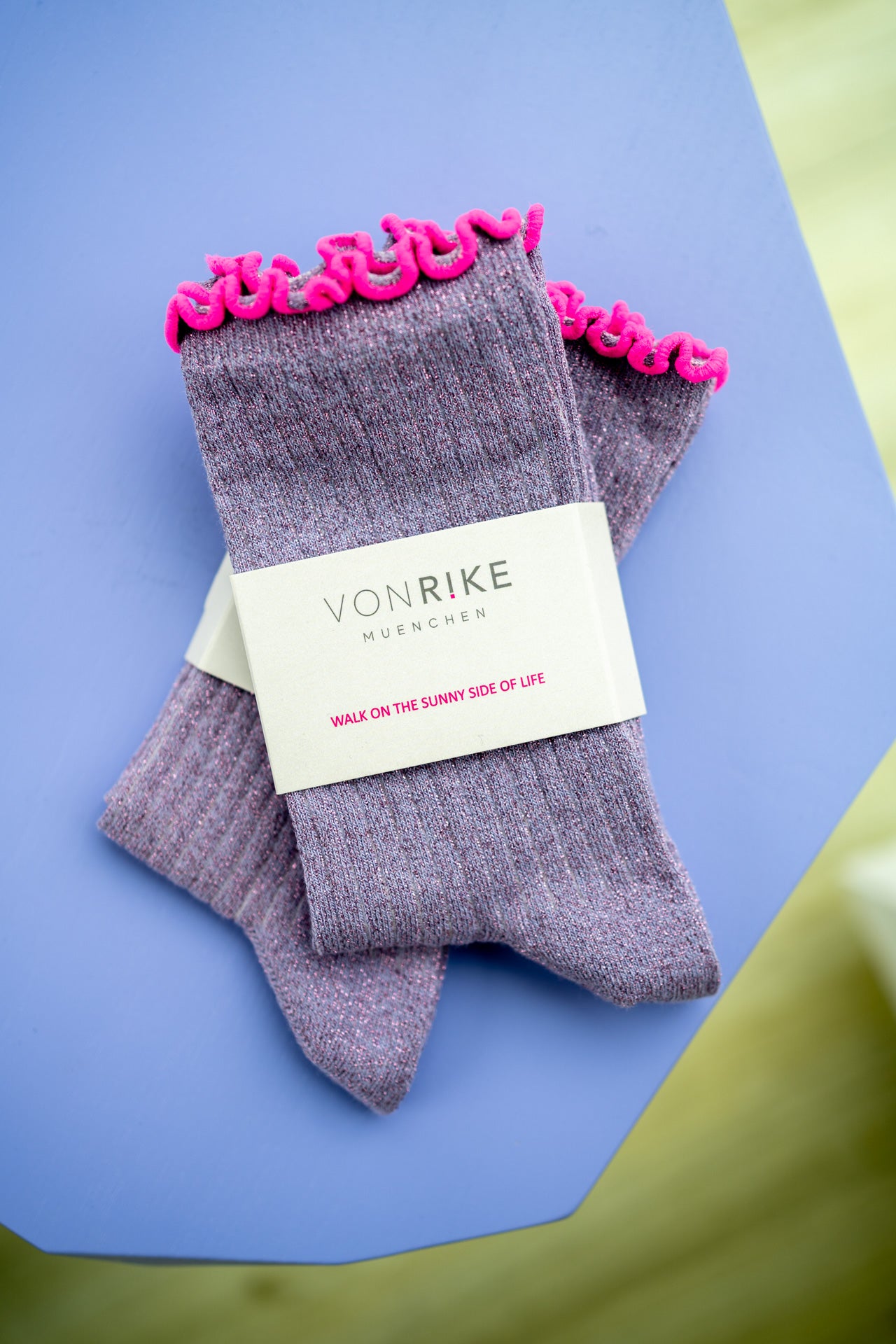 Glitzer Socken | lila - pink