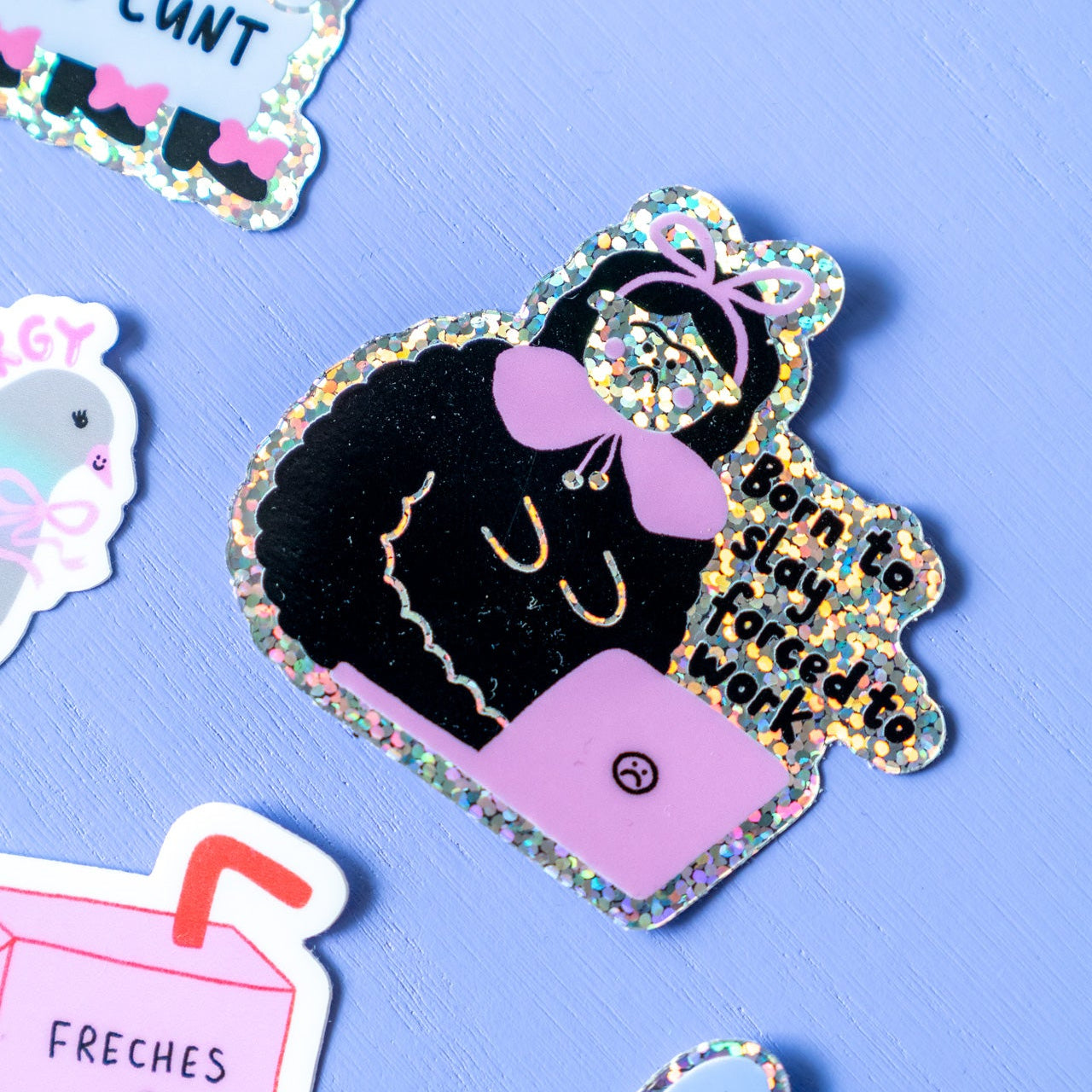 Glitzersticker "Born to slay"