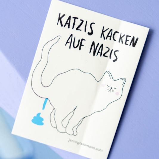 Sticker "Katzis kacken auf Nazis"