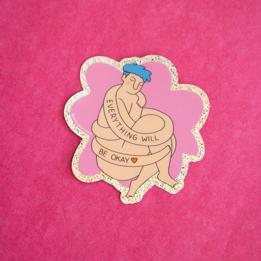 Glitzer-Sticker | Everything Will Be Okay