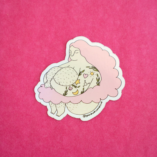 Glitzer-Sticker | Happy Cloud
