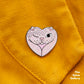 Emaille Pin | Vulvacat | Soft Pink Glitter
