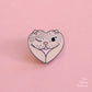 Emaille Pin | Vulvacat | Soft Pink Glitter