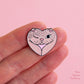 Emaille Pin | Vulvacat | Soft Pink Glitter
