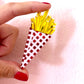 Brosche | fries before guys