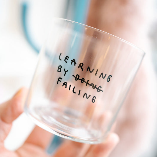 Trinkglas "Learning by failing" - Medium