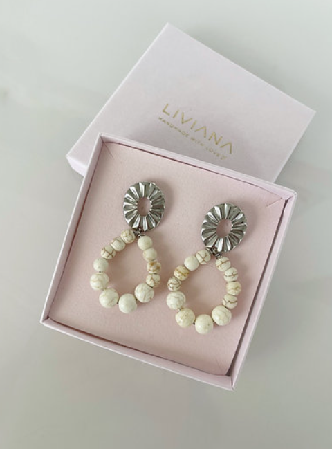 Ohrringe | WHITE VIVIANE GOLD