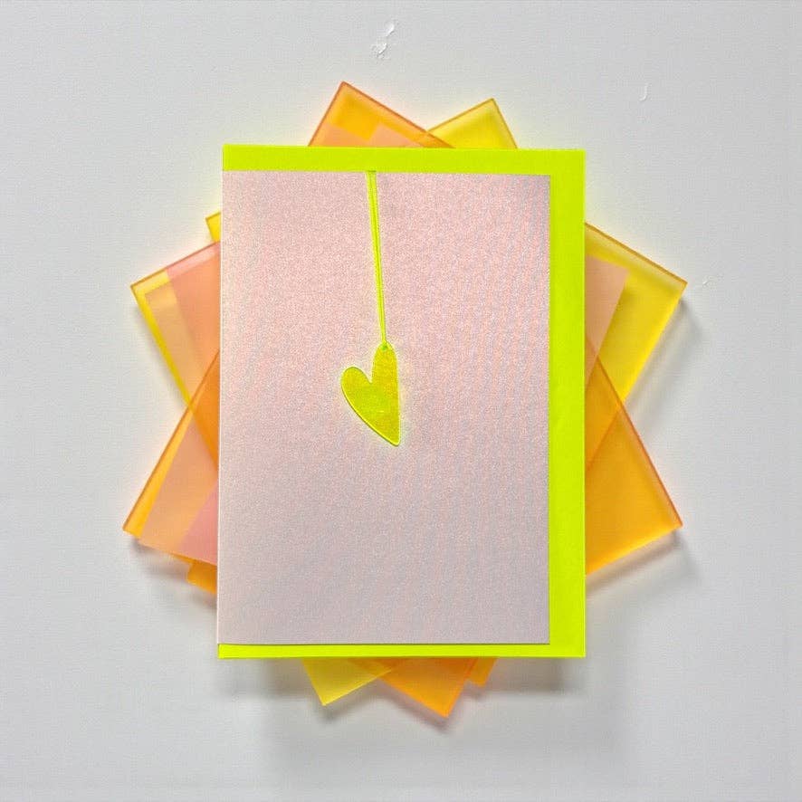 hang me happy * heart neon gelb