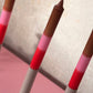 Dip Dye Kerze | braun-neonpink-rot