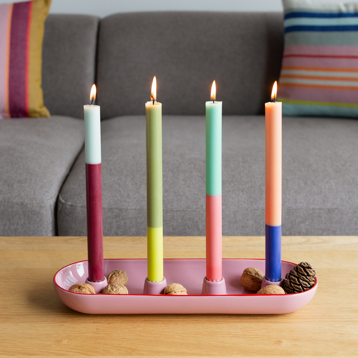 Kerzenschale LUCIA | oval, rose