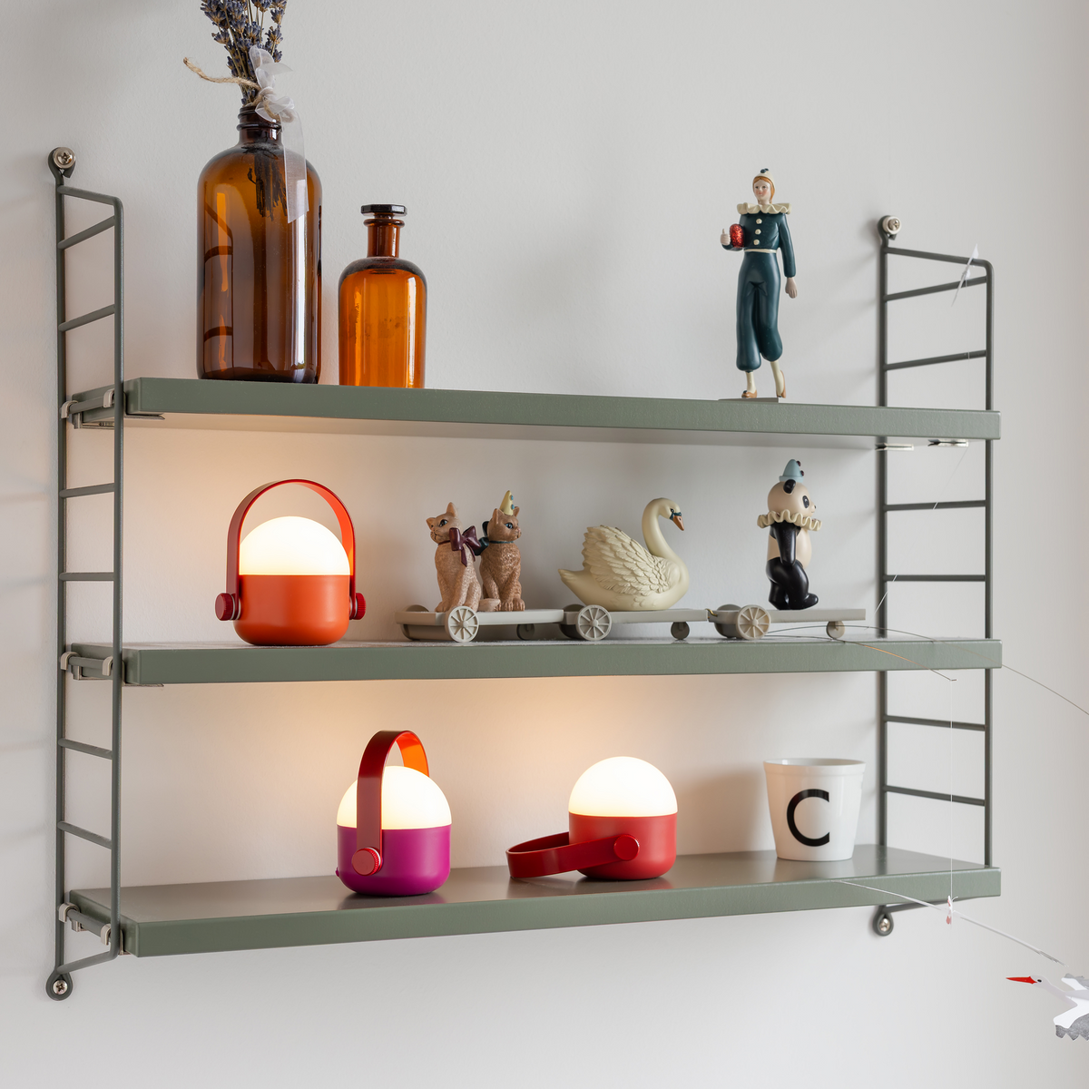 Leuchten OLE mini | 3er-Set, red