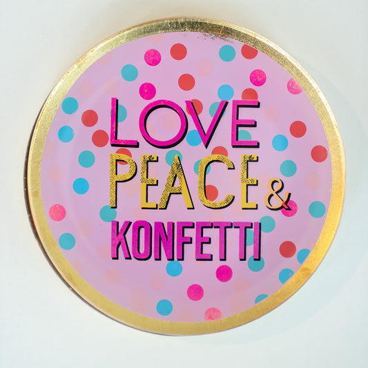 Glasteller, love plates | love, peace & konfetti
