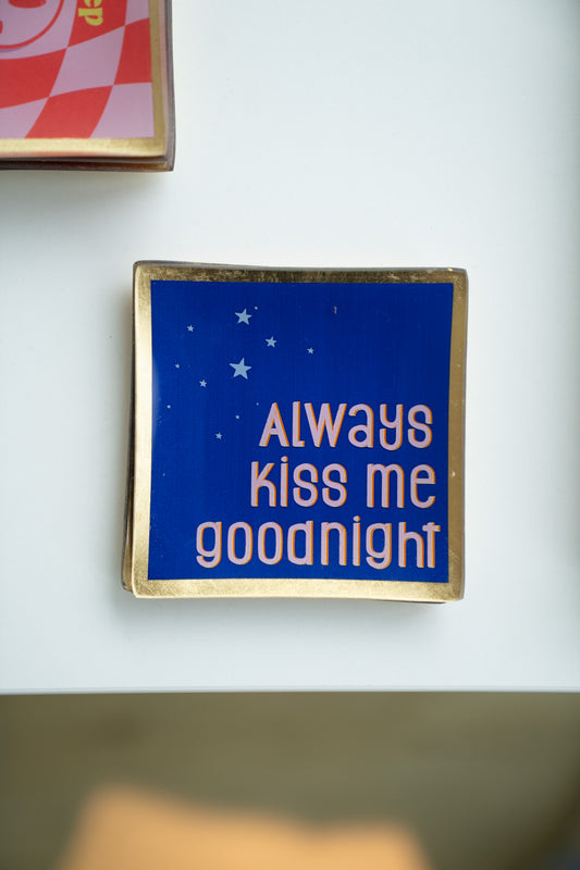 Glasteller, love plates | always kiss me goodnight