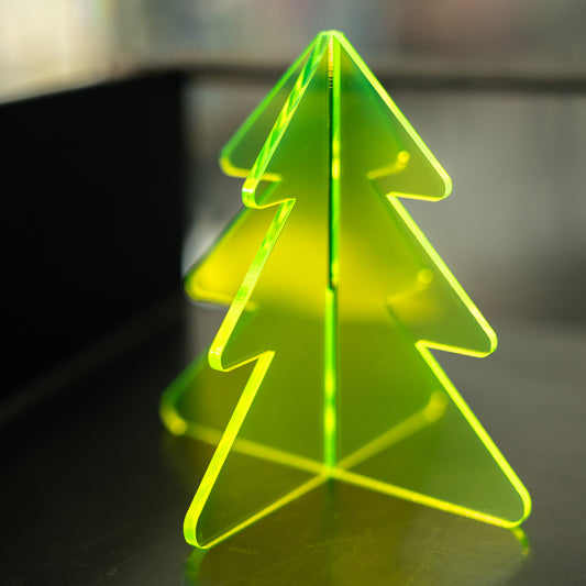 3D Acryl-Tannenbaum | Neongelb