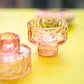 Kerzenhalter Glas | rosa
