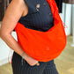 MOON BAG RUFFLE, hot coral