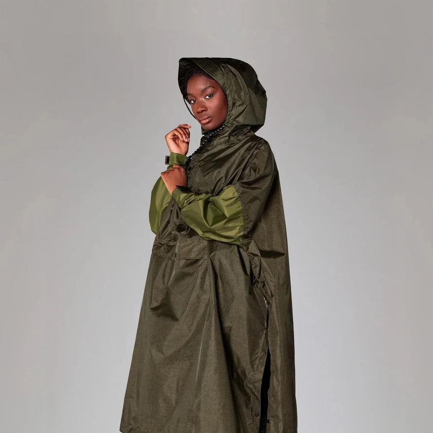 rain poncho | heringbone